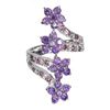 Image 2 : Natural Amethyst&  Rhodolite Garnet Ring