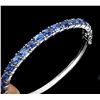 Image 2 : Natural Cornflower Blue Blue Kyanite Bangle