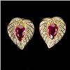 Image 1 : Natural Pigeon Blood Red Ruby Earrings
