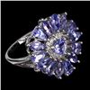 Image 1 : Natural Heart Blue Tanzanite Ring