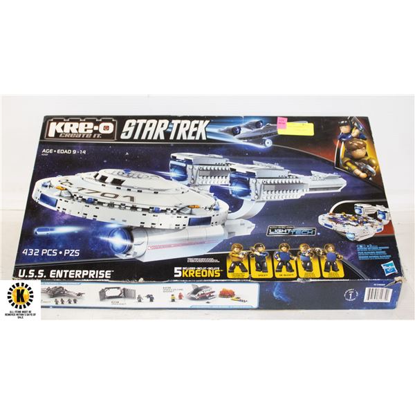 Hasbro KRE-O Star Trek Transporter, Set Costruzione Teletrasporto Con Figure Klingon E Scotty, 65 Pezzi