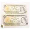 Image 2 : LOT OF TWO 1973 CANADIAN $1 BILLS