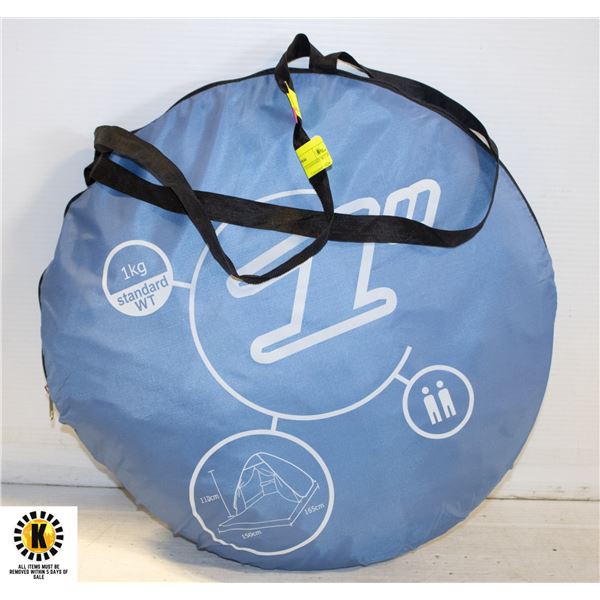 POP UP TENT 1KG STANDARD WT IN BLUE CASE