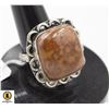 Image 1 : #276- NATURAL OCEAN JASPER RING SIZE 8