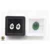 Image 1 : #195-WHITE TOPAZ 3.00CT & EMERALD 4.10CT GEMSTONE