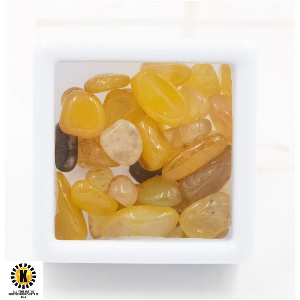 #104-NATURAL YELLOW AGATE ROUGHT 98.65CT