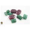 Image 1 : #27-GREEN EMERALD & RUBY GEMSTONE 96.80 CT