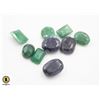 Image 1 : #23-GREEN EMERALD & BLUE SAPPHIRE GEMSTONE 84.60 C