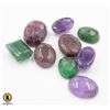 Image 1 : #68-AMETHYST ,RUBY,EMERALD GEMSTONE 92.90 CT