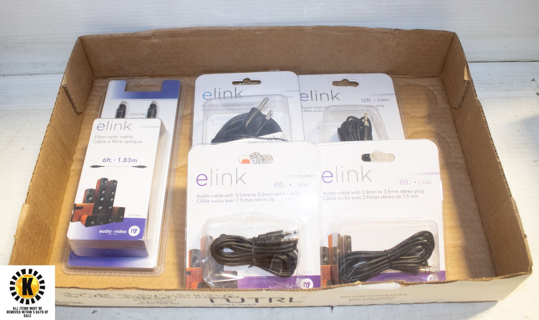 Elink Adapter FLAT OF ELINK ASSORTED AUDIO FIBER OPTIC & POWER