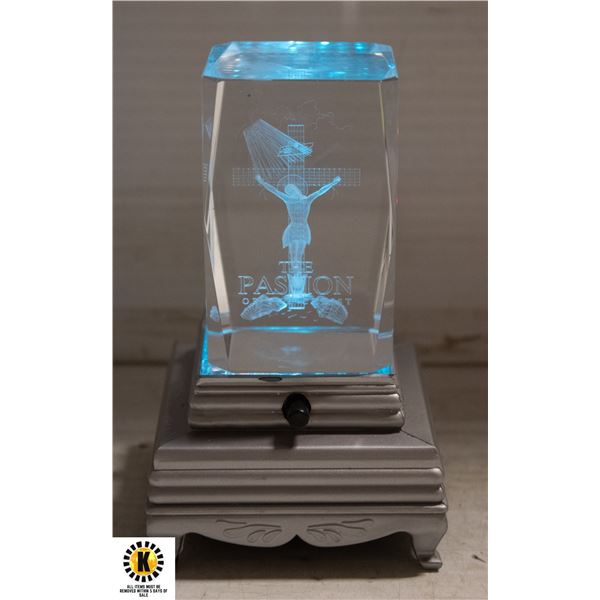 LAZER CUT CRYSTAL PASSION OF CHRIST WITH LED LIGHT