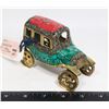 Image 1 : HAND DECORATED BRASS CAR