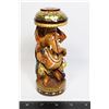 Image 1 : CARVED PAINTED WOOD GANESHA FIGURE