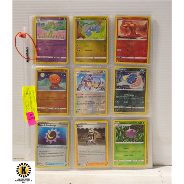 6 POKEMON SHEETS OF REVERSE HOLO CARDS