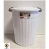 Image 1 : STERILITE GARBAGE CAN WITH LID WHITE