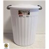 Image 1 : STERILITE GARBAGE CAN WITH LID WHITE