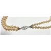 Image 2 : 22)  CREAM COLORED 2 STRAND VINTIGE PEARL NECKLACE