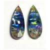 Image 1 : 19)  TEARDROP SHAPED MATCHED AMMOLITE GEMSTONES,