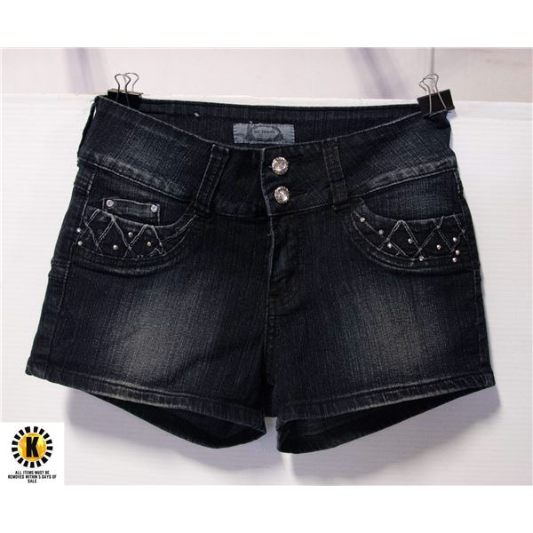 MI JEANS BRAND DENAM BEJEWELED SHORT SHORTS SIZE 7