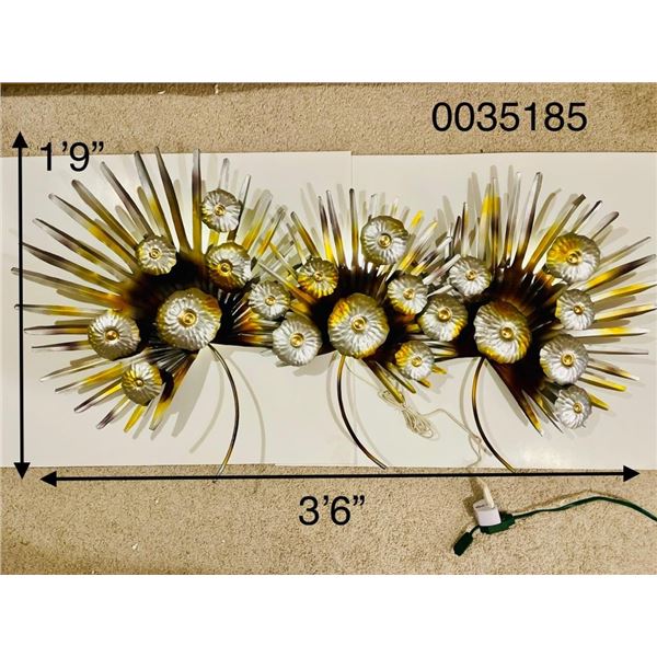DESIGNS OF PLUM METAL WALL ART DECOR WITH LED