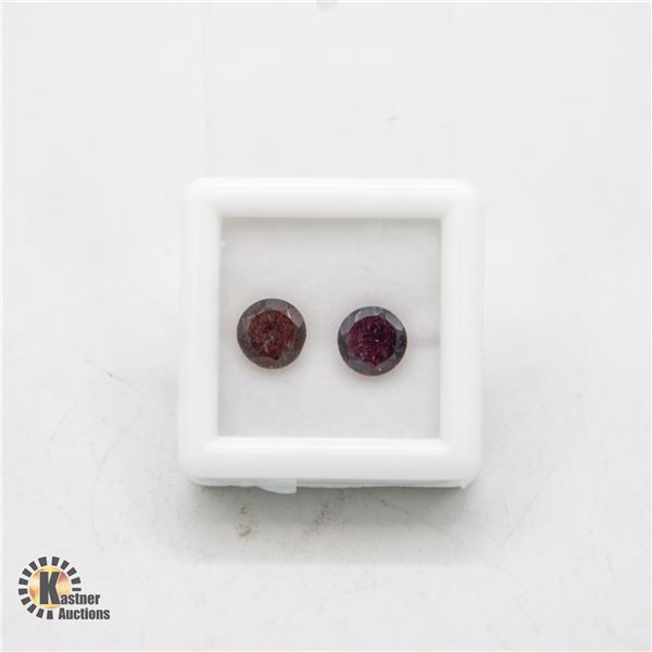 #124-UNHEATED DARK RED GARNET GEMSTONE  2.80CT