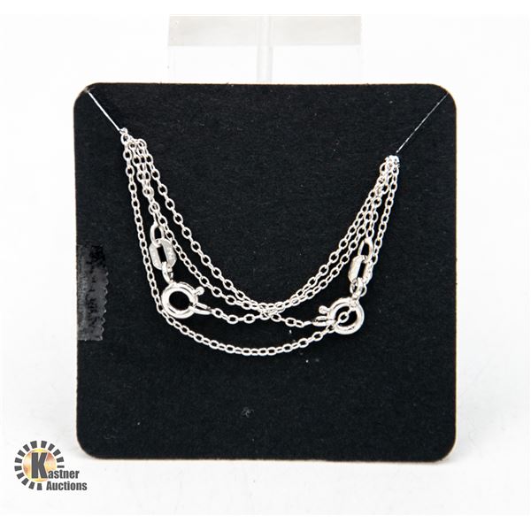 #266-STERLING SILVER 925 NECKLACE 18"/2PCS