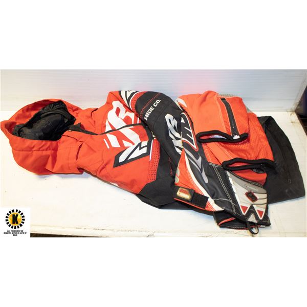 FXR WINTER COAT SIZE 6 WITH MSR MOTO PANTS