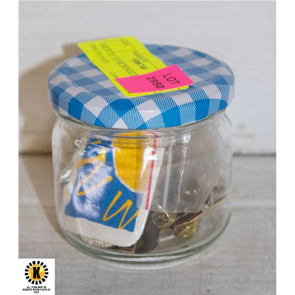 JAR FULL OF MCDONALDS LAPEL PINS ESTATE