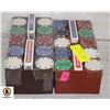 Image 1 : 2 SETS 400 POKER CHIPS & 4 DECK OF CARDS