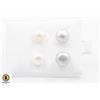 Image 1 : #205-NATURAL AKOYA PEARL STUD EARRINGS /2 PAIRS