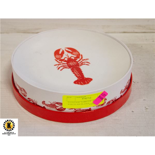 STONEAGE "LOBSTER" 8INCH PORCELAIN PLATES