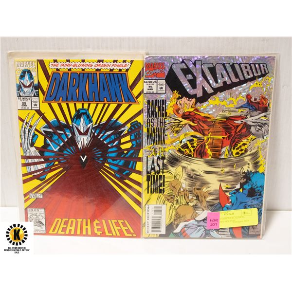 MARVEL COMICS EXCALIBUR , DARKHAWK HOLIFOIL