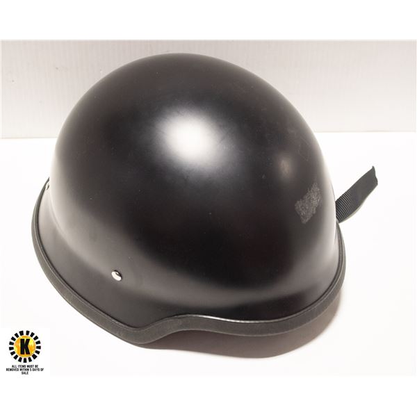 MOTORCYCLE HELMET BLACK  SALAD BOWL