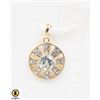 Image 1 : #265-SKY BLUE TOPAZ & CZ PENDANT