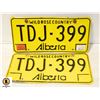 Image 1 : VINTAGE YELLOW 1970S LICENSE PLATES