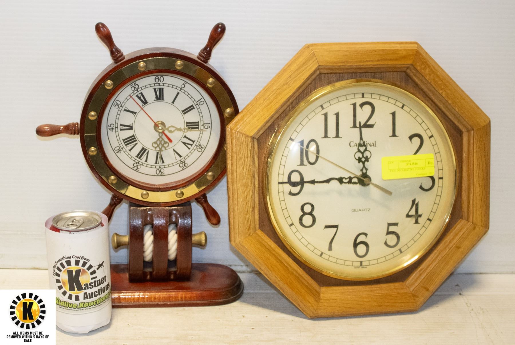 TWO DECORATIVE CLOCKS