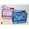 Image 1 : 2 DUAL COMPARTMENT ANTIMICROBIAL LUNCH BAGS