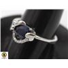 Image 1 : #07-NATURAL HEATED BLUE SAPPHIRE RING SIZE 8