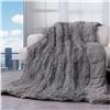 Image 2 : NEW FAUX FUR WEIGHTED BLANKET- 25LBS QUEEN / KING