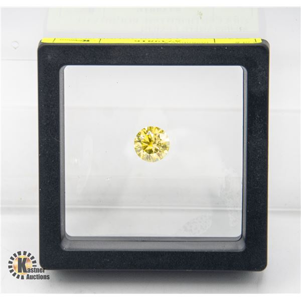 GRA CERTIFIED ONE ROUND CUT MOISSANITE LEMON