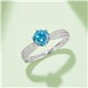 Image 3 : 1 CT GRA CERTIFIED BLUE MOISSANITE 925 ST. SILVER