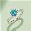 Image 1 : 1 CT GRA CERTIFIED BLUE MOISSANITE 925 ST SILVER