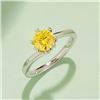 Image 1 : 1 CT GRA CERTIFIED YELLOW MOISSANITE 925 ST SILVER