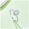 Image 4 : 1 CT LUXURY EGG-SHAPED S925 ST. SILVER MOISSANITE