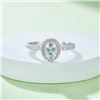 Image 6 : 1 CT LUXURY EGG-SHAPED S925 ST. SILVER MOISSANITE