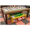 Image 1 : HEAVY STONETOP KITCHEN TABLE H-30" W-41.75" L-79"