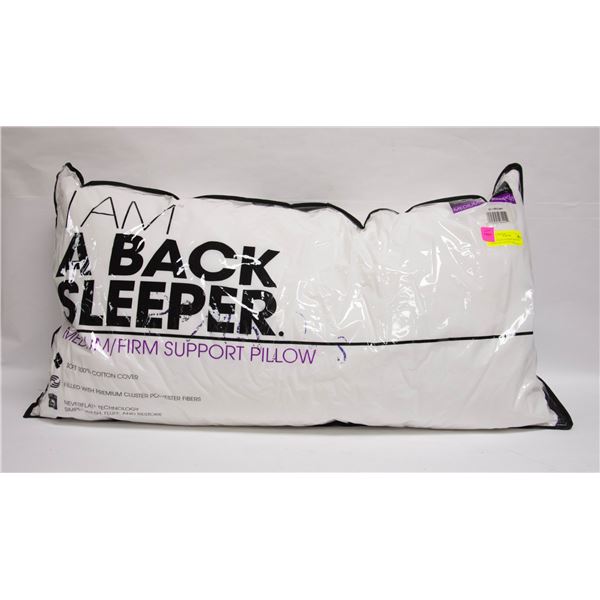 I AM A BACK SLEEPER MEDIUM FIRM KING SIZE PILLOW