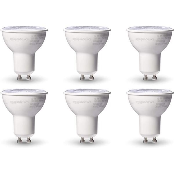 PACK OF 6 ANAZON BASICS MR16 WARM WHITE DIMMABLE