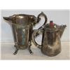 Image 1 : SILVER PLATED PAIR OF ESTATE JUGS TOGETHER