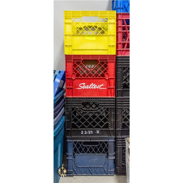 LOT OF 4 STORAGE CRATES